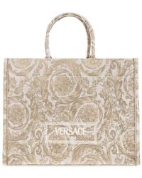 Versace - Athena Barocco Jacquard Large Tote Bag - Lyst