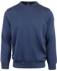Paul & Shark - Sweater With Stitched Logo Patch - Lyst