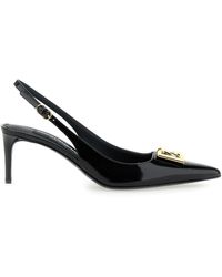 Dolce & Gabbana - Lace Slingbacks 9cm Heel - Lyst