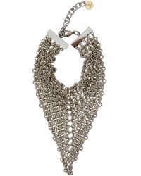 Silvia Gnecchi - Bandite-Colored Necklace With Chain Design And Logo Pendant - Lyst