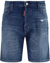 DSquared² - Marine Short Denim Bermuda Cotton; Polyester; Elastane - Lyst