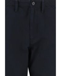 Burberry - Cotton Cargo Trousers With Check Details - Lyst