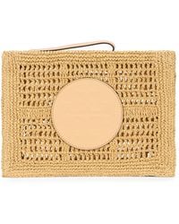 Tory Burch - Pouch Ella Crochet Raffia Clutch Bags - Lyst
