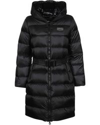 Duvetica - Belted Hooded Long Down Jacket - Lyst