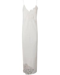 Rohe - Lace Paneled Embroidered Long Dress - Lyst