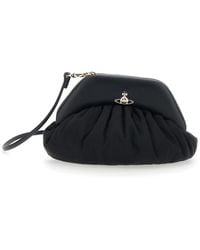 Vivienne Westwood - 'Brooke' Clutch With Adjustable And Removable Shoulder Strap And Orb Plaque On The Front - Lyst