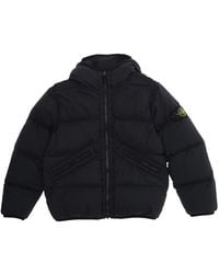 Stone Island - Down Jacket With Fixed Hood Polyamide Fibers Padded - Lyst