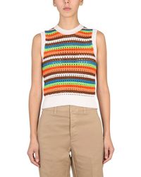 Department 5 - Striped Wool Top Tops - Lyst