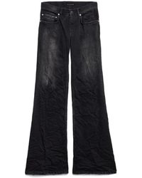Balenciaga - Wide Leg Cotton Pants Jean - Lyst