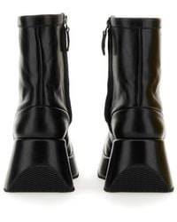 Raf Simons - Ankle Boot With Square Toe Leather - Lyst