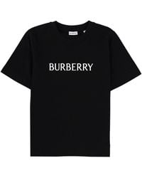 Burberry - T-Shirt With Logo Cotton T-Shirts - Lyst