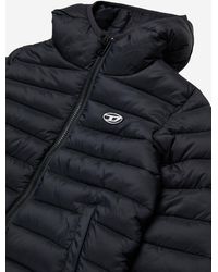 DIESEL - Padded Jacket With Logo Polyamide - Lyst