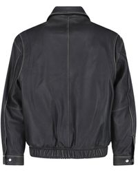 DUNST Oversized Leather Jacket in Black | Lyst