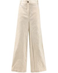Pinko - Ivy Linen Trousers With Embroidery - Lyst