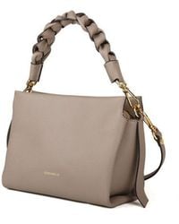 Coccinelle - Mini Top Handle Bag Warm Taupe-Rosette Taupe/Rosette Cowhide Top-Handle-Bags - Lyst