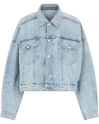 Alexander Wang - Denim Jacket Cropped Cotton - Lyst