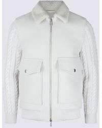 Eleventy - Wool Leather Jacket - Lyst