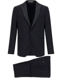 Pal Zileri - Pal Zileri Satin Peak Lapel Wool Pant Suit - Lyst