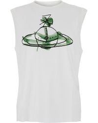 Vivienne Westwood - Crew Neck Top With Orb Print On The Front - Lyst