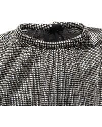 Dolce & Gabbana - Rhinestones Long Sleeves Bodysuit Mini Dress Cotton Nylon Elastane - Lyst