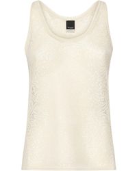 Pinko - Sequin Mesh Tank Top - Lyst