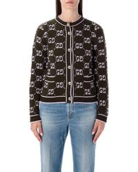 Gucci - Gg Wool Bouclé Jacquard Cardigan With Buttons - Lyst