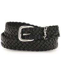Saint Laurent - Calf Leather Bos Taurus Regular Belt - Lyst
