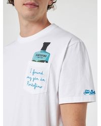 Mc2 Saint Barth - Cotton T-Shirt Austin With Portofino Gin Embroidery Portofino Dry Gin Special Edition - Lyst
