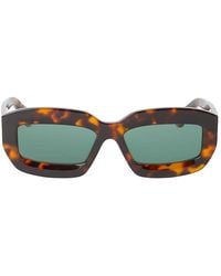 Off-White c/o Virgil Abloh - Sunglasses Square Full Rim, Burgundy Frame And Dark Lens Oeri138Charlotte2807 - Lyst