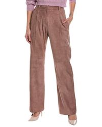 Brunello Cucinelli - Pink Leather Pants - Lyst