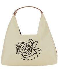 Marni - Crossbody Bag With Top Handle Polyester Shoulder - Lyst