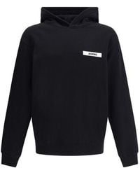 Jacquemus - Logo Patch Cotton Hoodie With Fleece Interior - Lyst