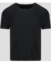 Homme Plissé Issey Miyake - Basic Pleated T-shirt - Lyst