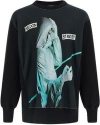 Undercover - Brushed Cotton Oversized Sweatshirt With Graphic Print - Lyst
