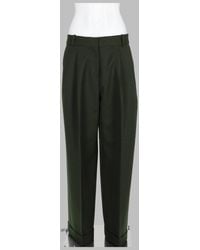 Ganni - Wide-Leg Wool Twill Trousers Recycled Polyester - Lyst