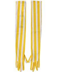 Dolce & Gabbana - Stripes Nylon Elbow Length Gloves Elastane - Lyst
