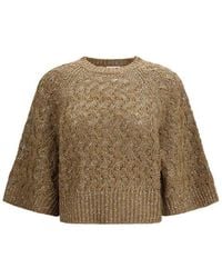 Brunello Cucinelli - Beige Silk Sweatshirt - Lyst