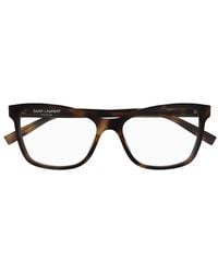 Saint Laurent - Eyeglasses Cat Eye Full Rim, Frame And Clear Demo Lenses Lens Sl503003 - Lyst