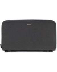 BOSS - Logo Leather Wallet - Lyst