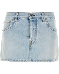 Miu Miu - Denim Mini Skirt - Lyst