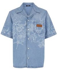 Versace - Denim Vacation Shirt - Lyst