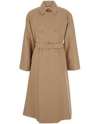 Jil Sander - Double Breasted Trench With Belt - Lyst