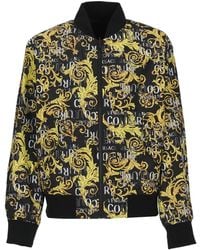 Versace - Reversible Bomber Jacket With Logo - Lyst