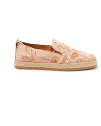 Hogan - Floral-Print Frayed Espadrille - Lyst