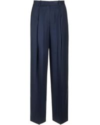 Theory - Midnight Satin Trousers - Lyst
