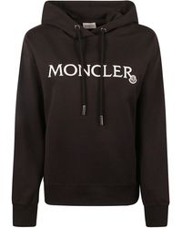 Moncler - Chest Logo Patch Hooded Sweatshirt - Lyst