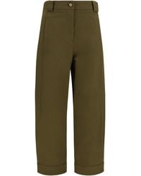 Max Mara - Adorni Cropped Pants Dark Khaki - Lyst