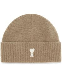 Ami Paris - Ami De Coeur Wool Beanie - Lyst