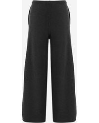 Bruno Manetti - Wool And Cashmere Knit Pants Virgin Trousers - Lyst