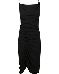 ANDAMANE Irna Draped Midi Dress - Black